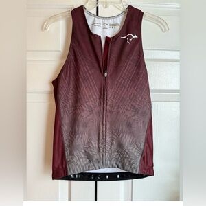 Own Way Apparel Men’s Athletic Full Zip Cycling Jersey Sz M Sporty Tropic Print